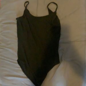 Black Body Suit with low open back